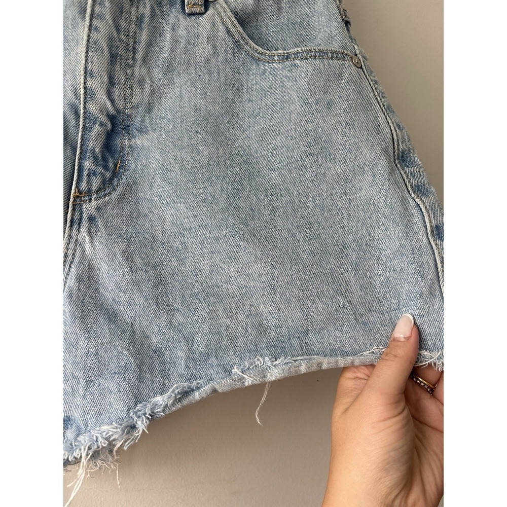 Abrand Venice Women's Blue Cut Off Raw Hem High Rise Light Size 26 - Picture 4 of 8